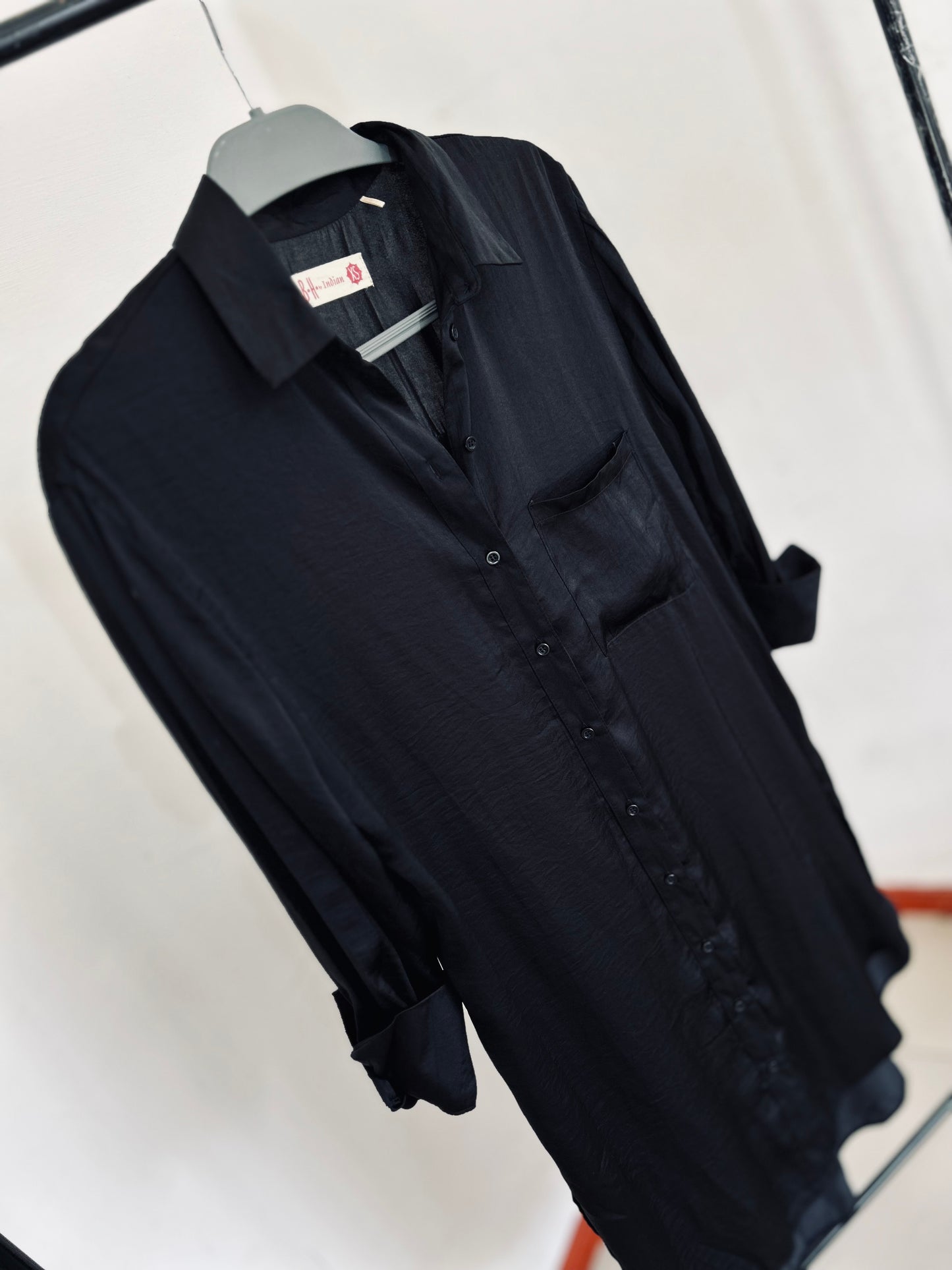 Camisa larga satinada Indian TS