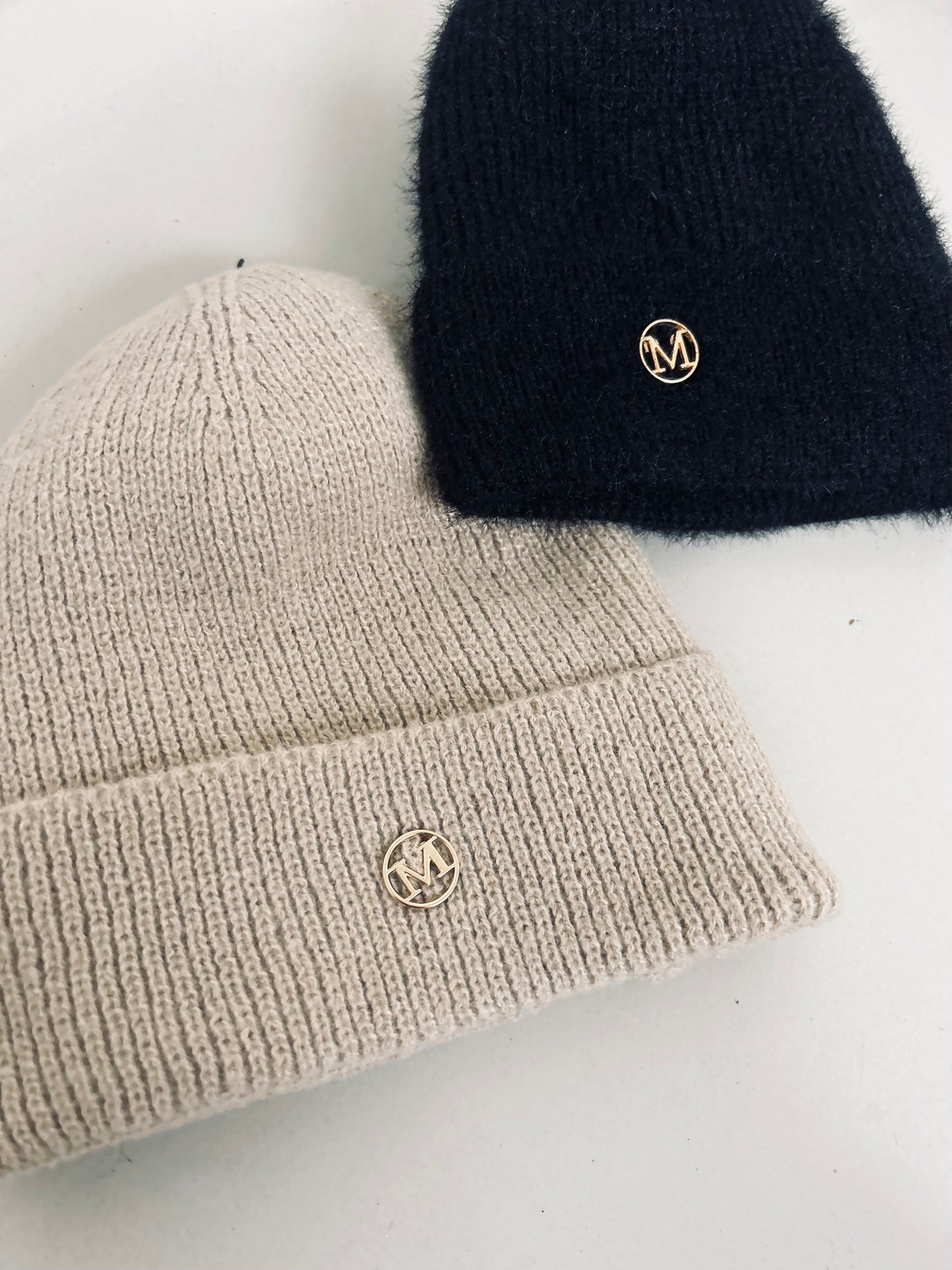 Gorro tejido beige New