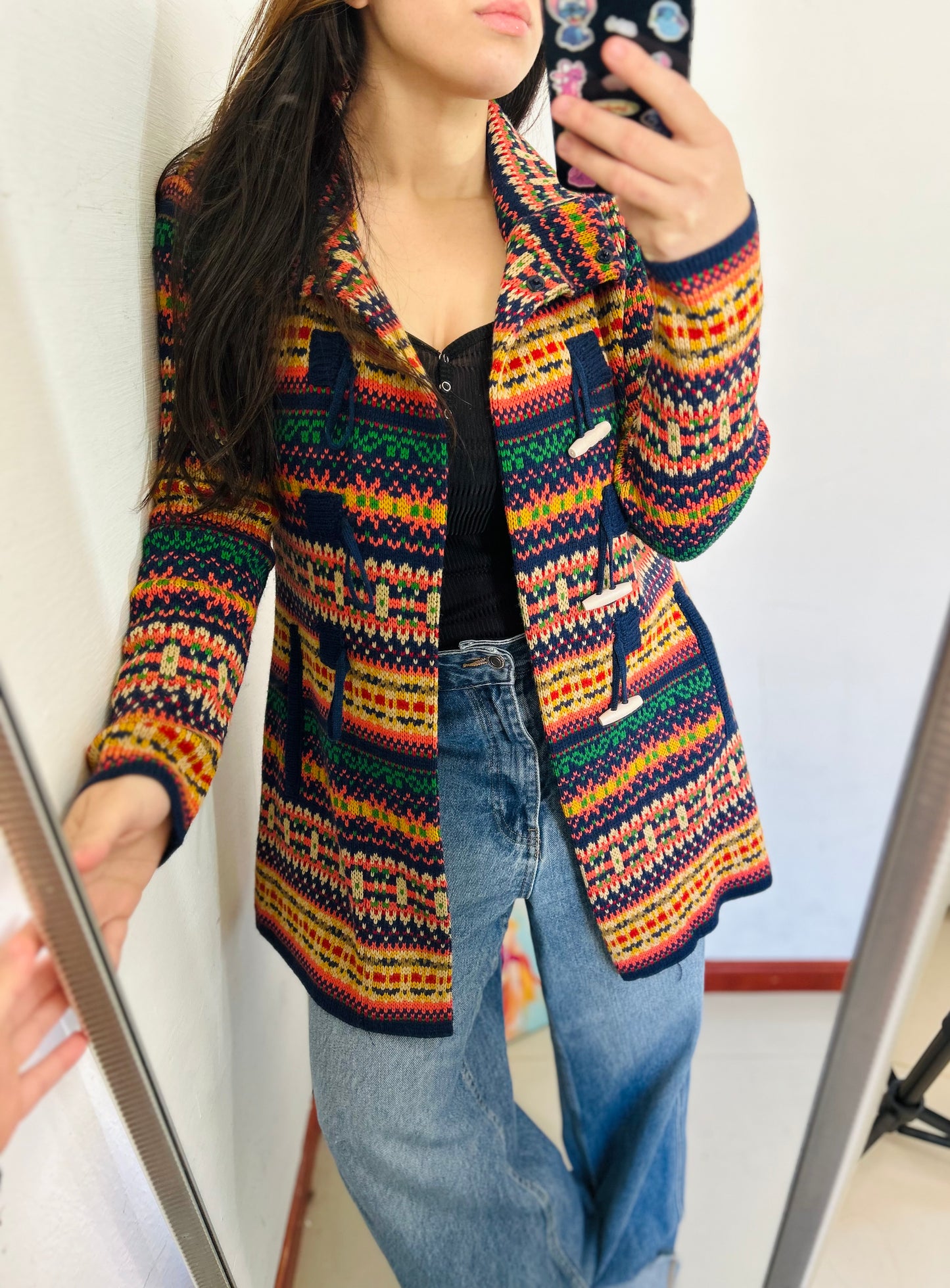 Saco tejido largo vintage TM