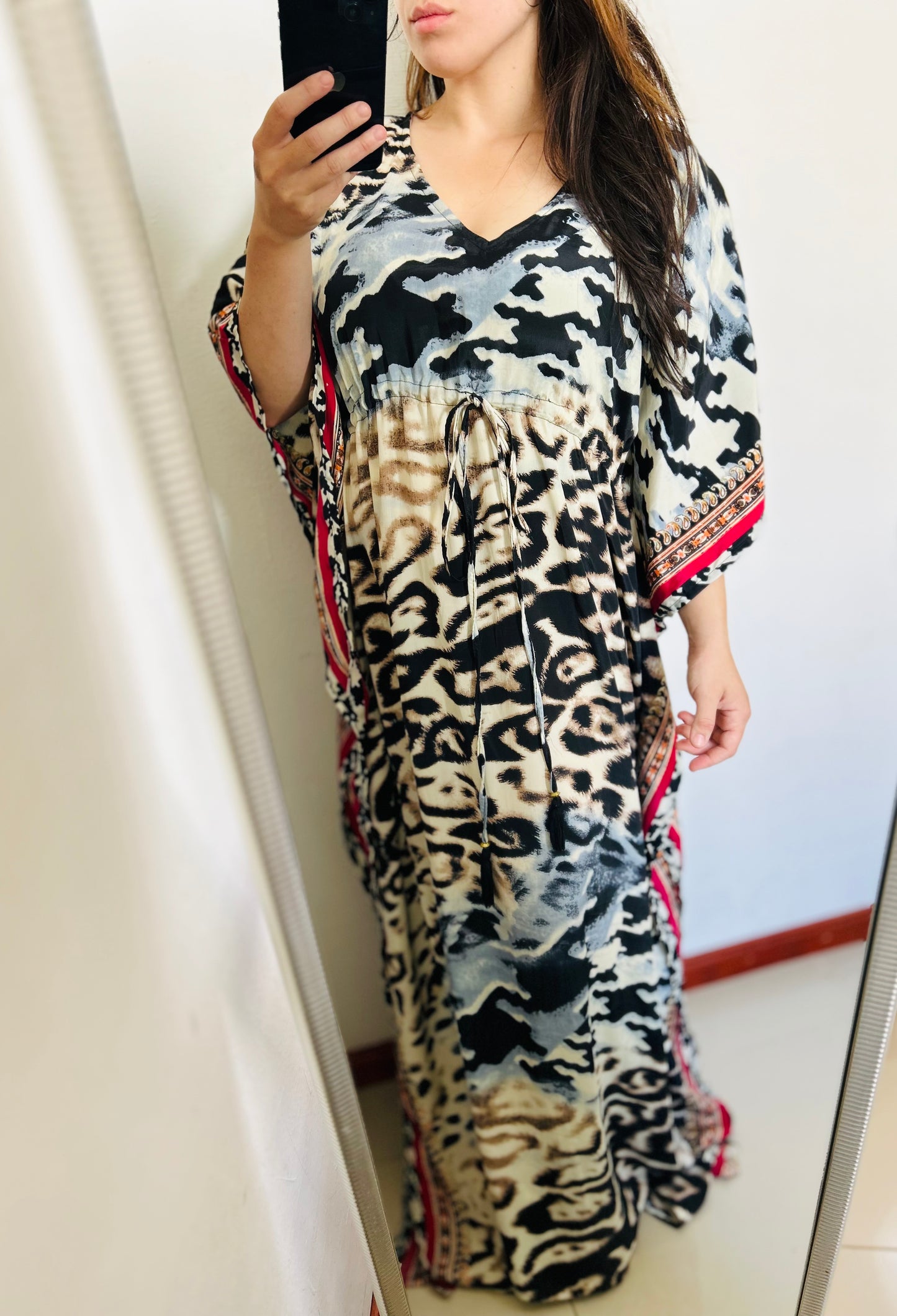 Túnica estampada larga