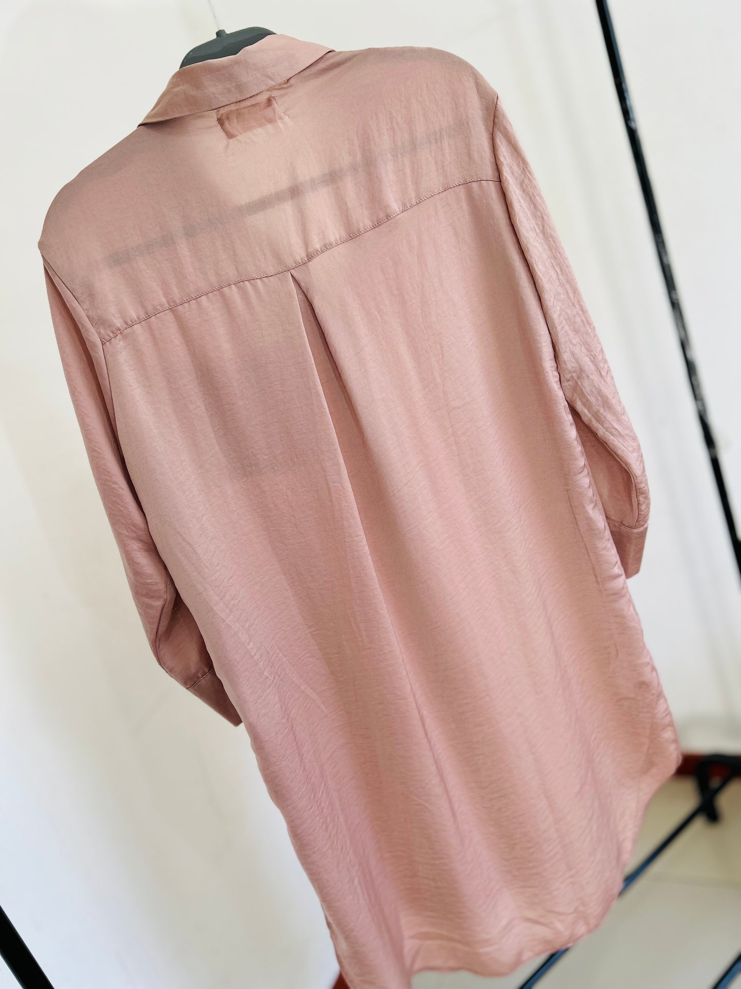 Camisa larga satinada Indian TS