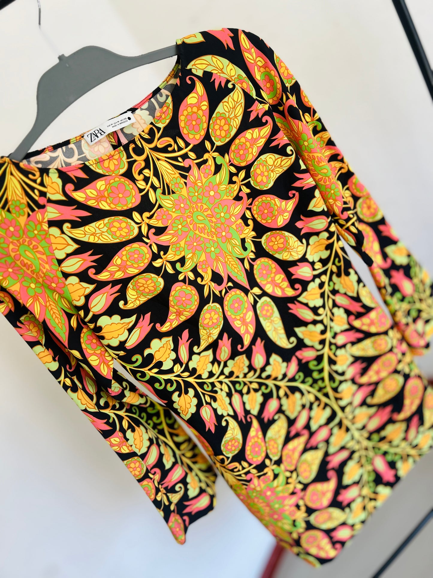 Vestido Zara estampado TS