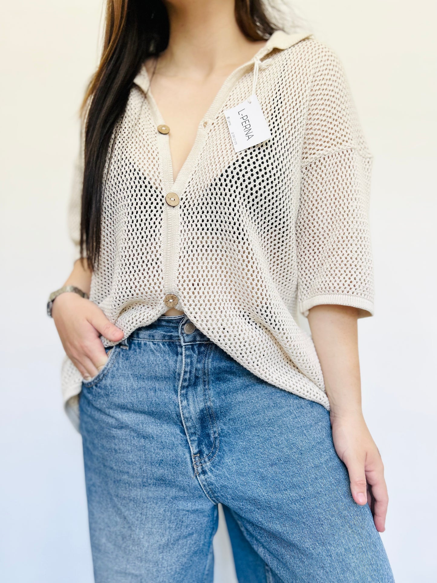 Camisa calada L-PERNA talla única con etiqueta