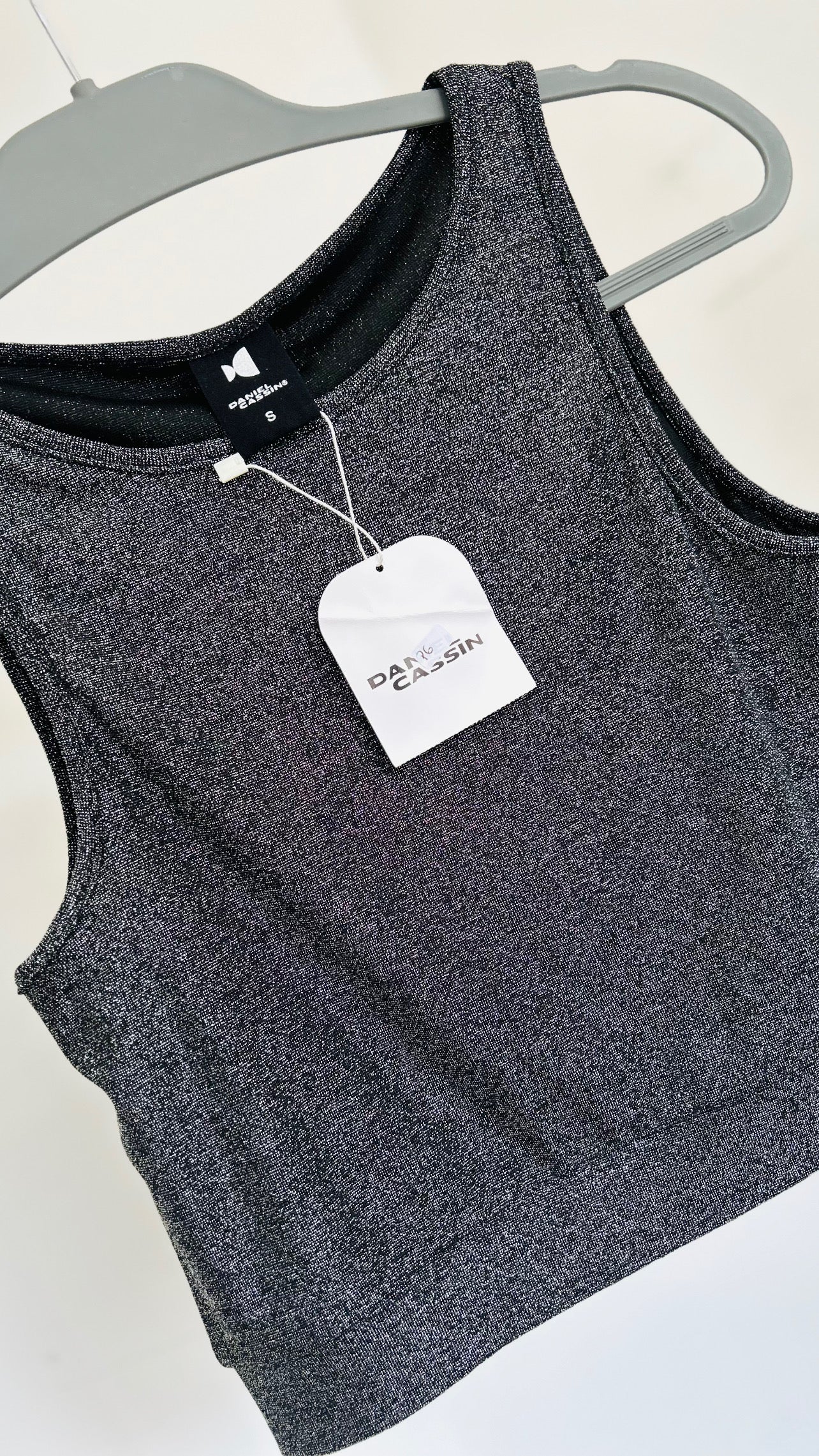 Top lurex Daniel Cassin con etiqueta TS/M