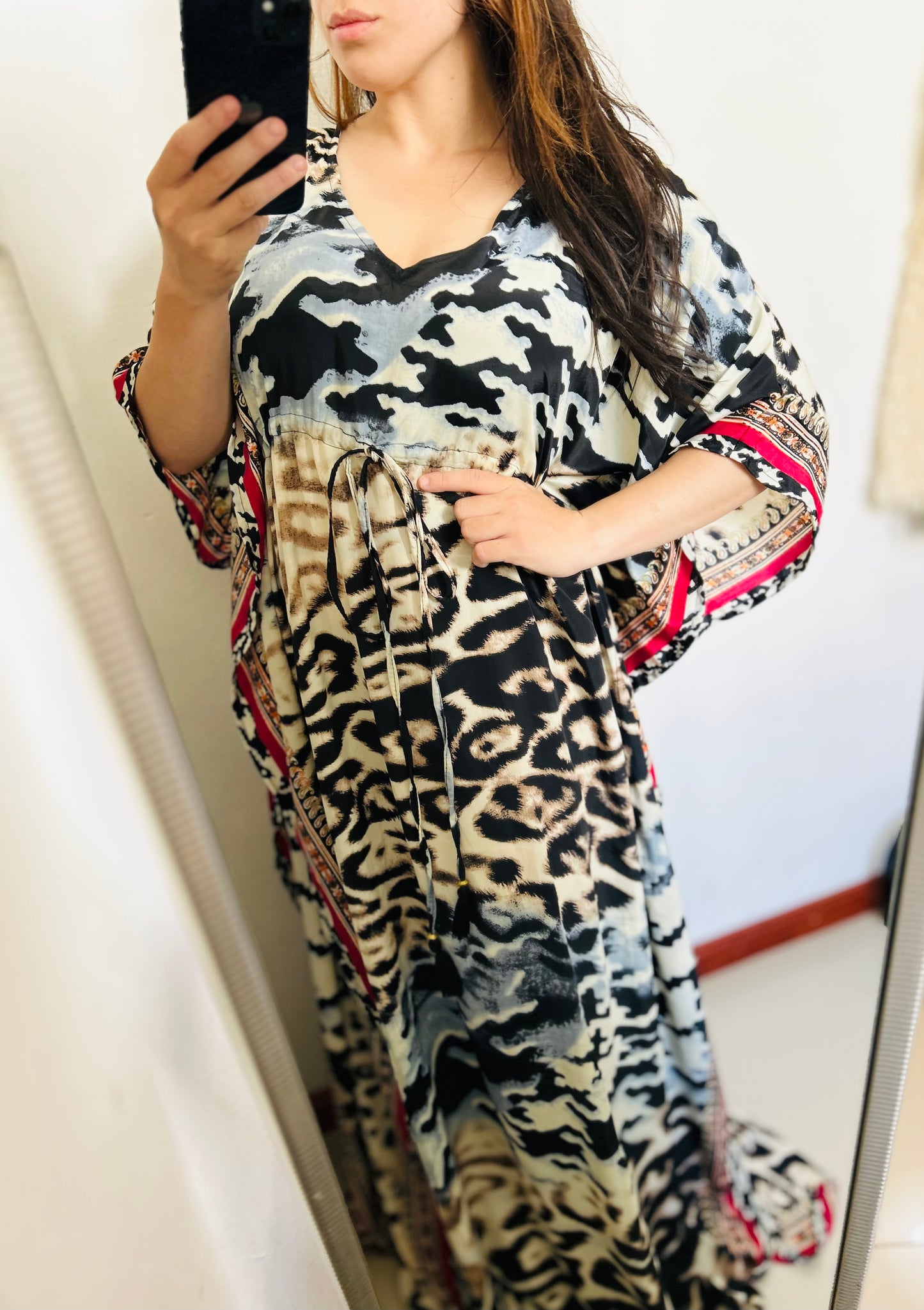 Túnica estampada larga