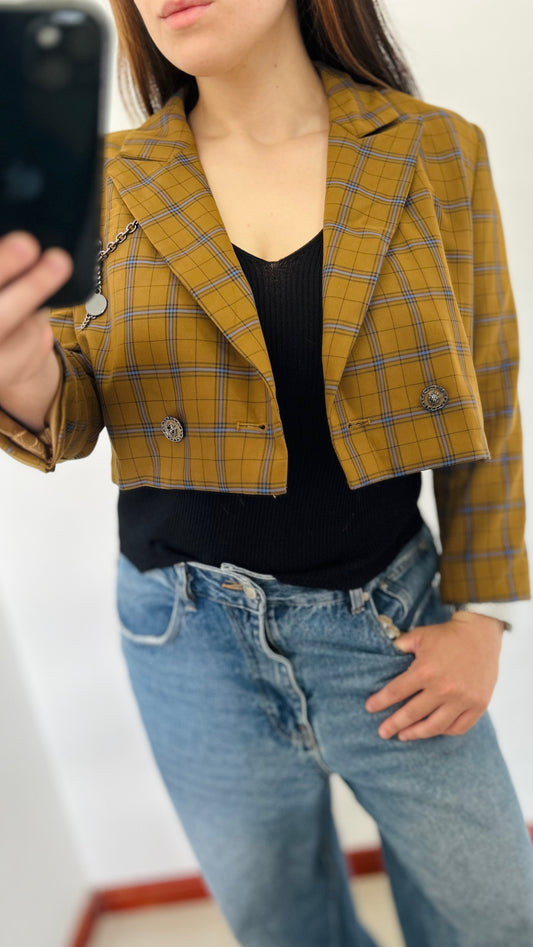 Blazer corto con etiqueta NEW TS/M