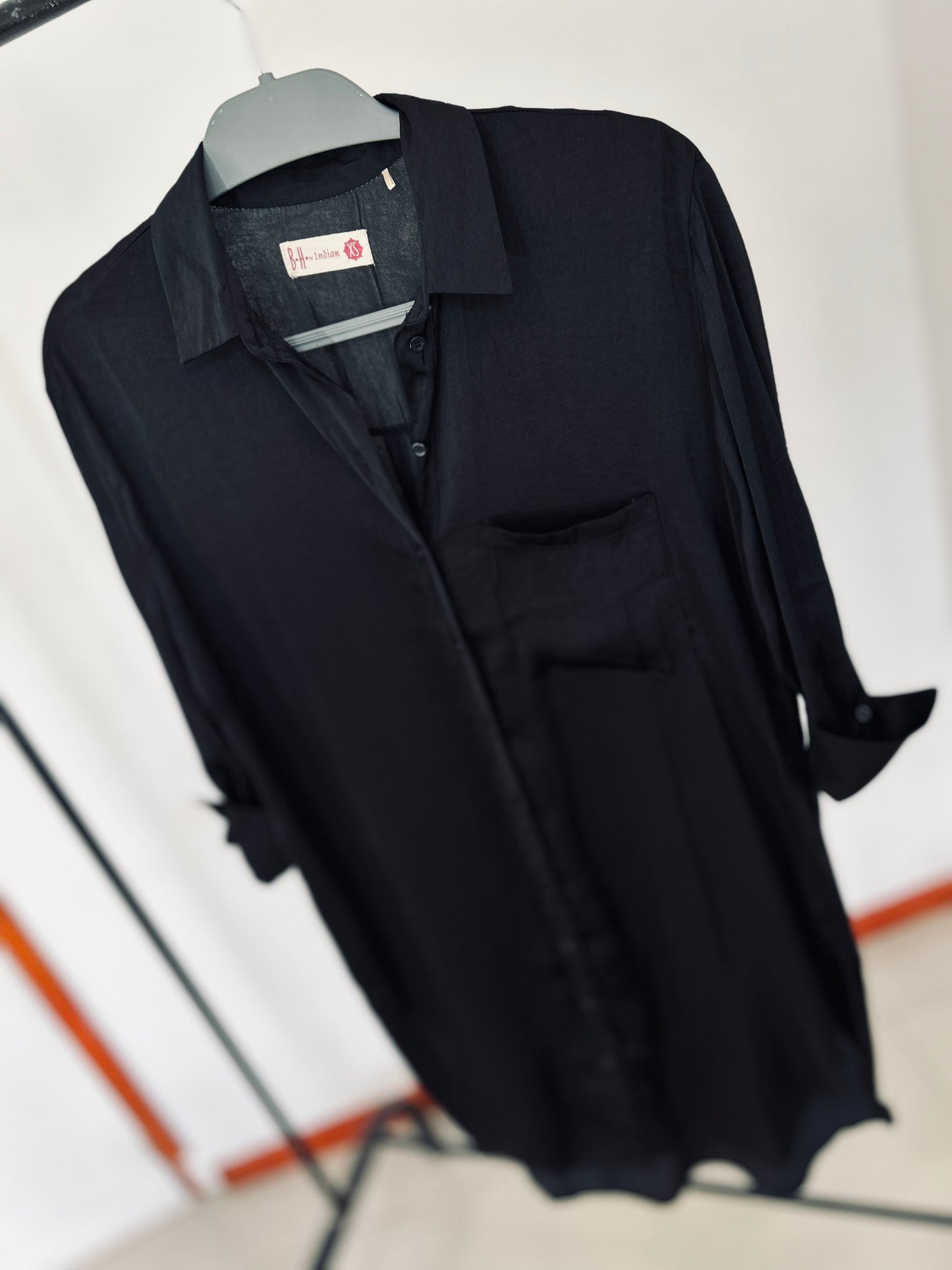 Camisa larga satinada Indian TS