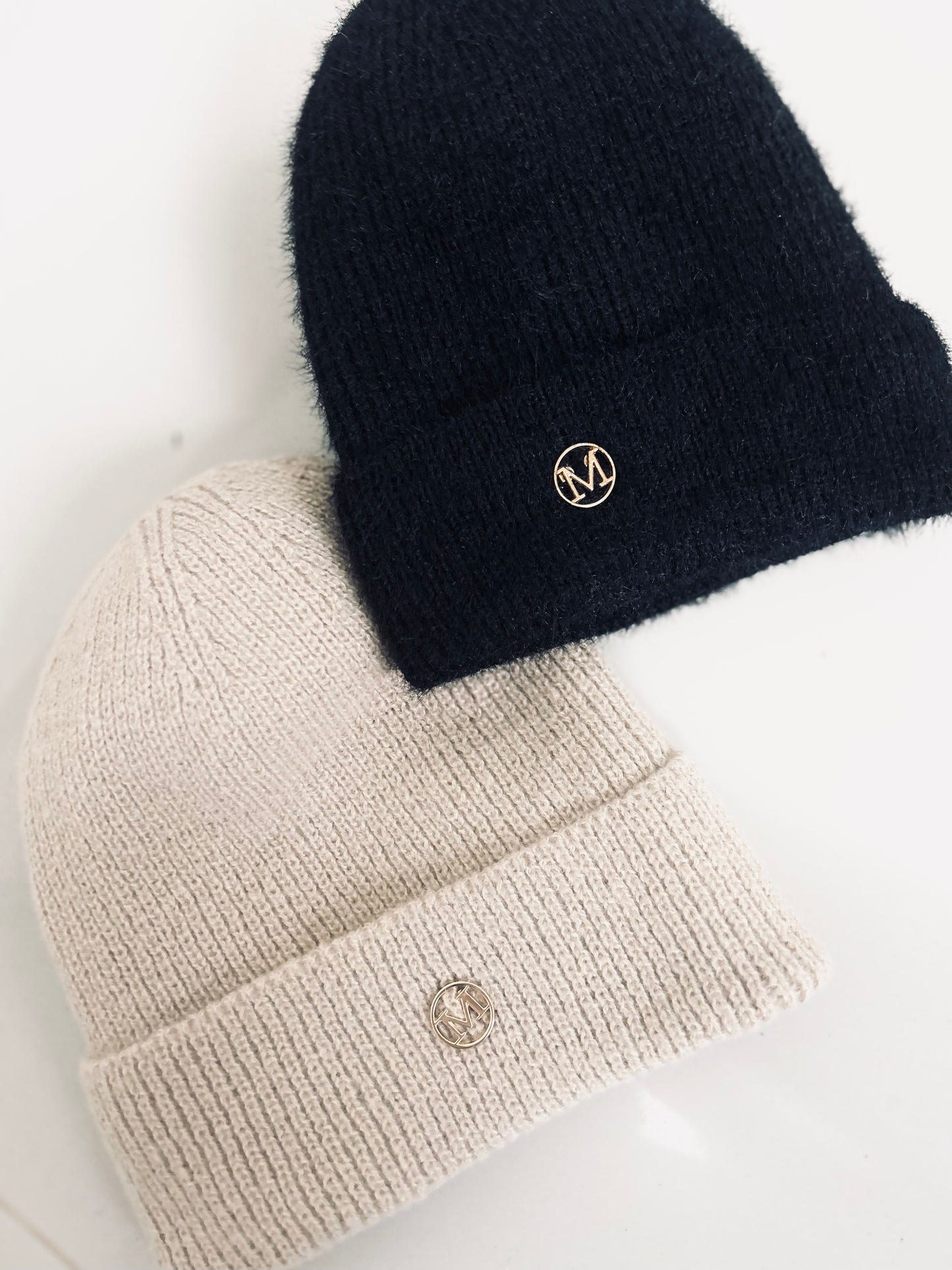 Gorro tejido beige New