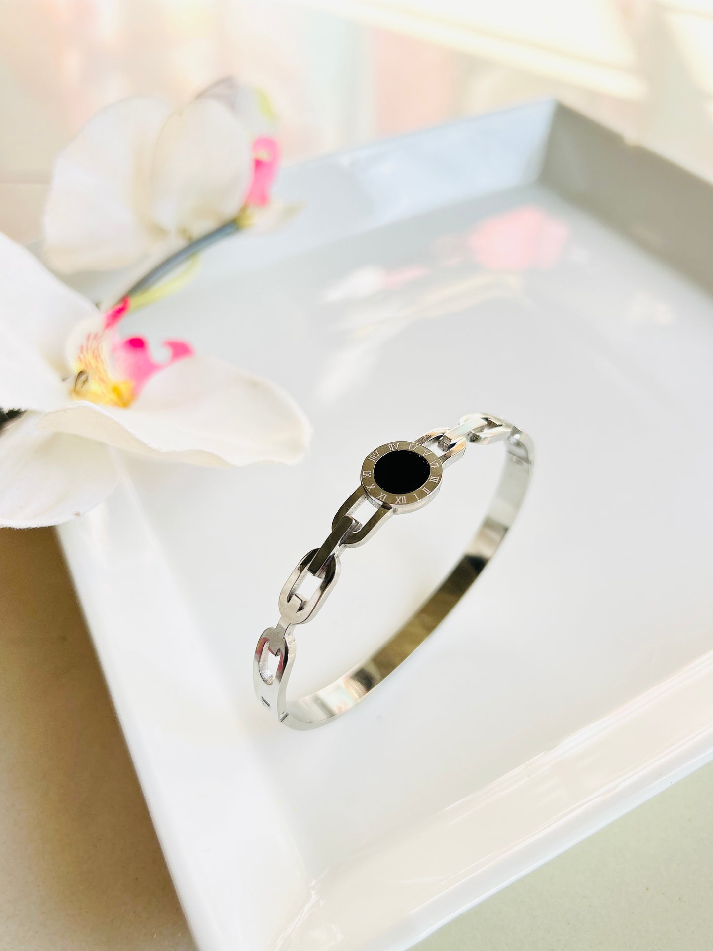 Esclava en acero quirúrgico onix/ NEW