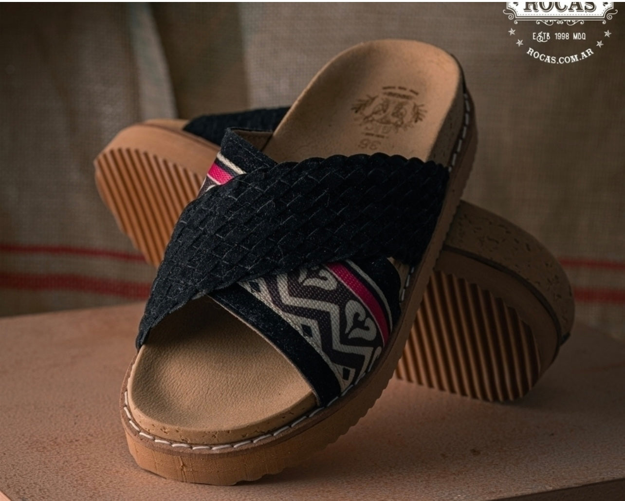 Sandalias ROCAS cuero T38 (24,5)