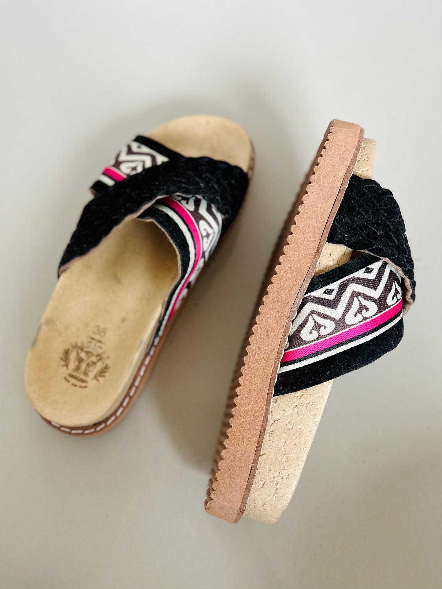Sandalias ROCAS cuero T38 (24,5)
