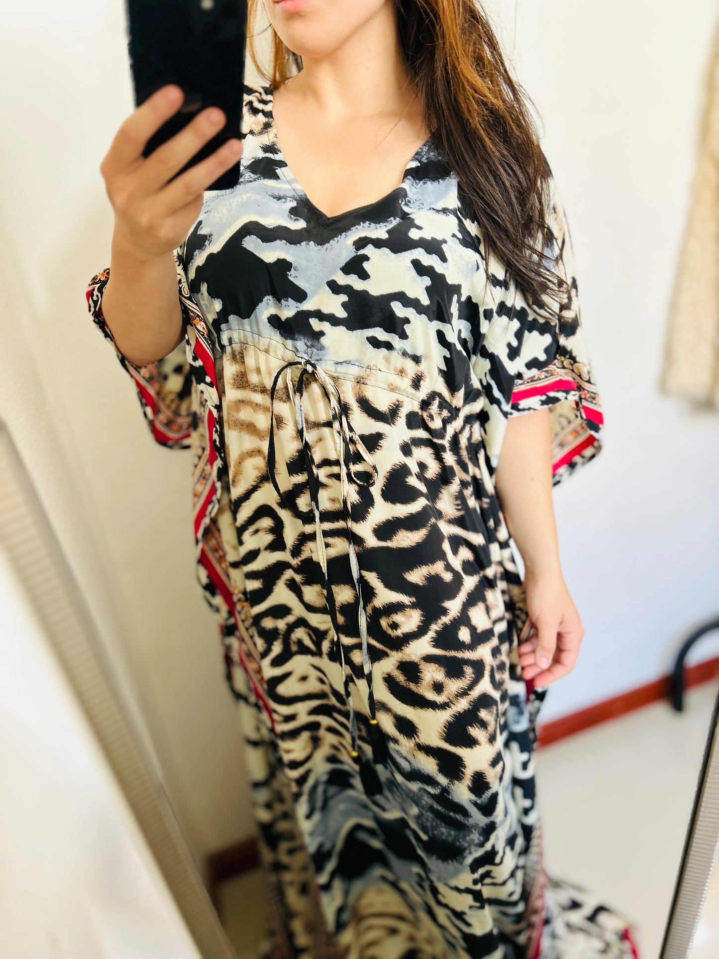 Túnica estampada larga