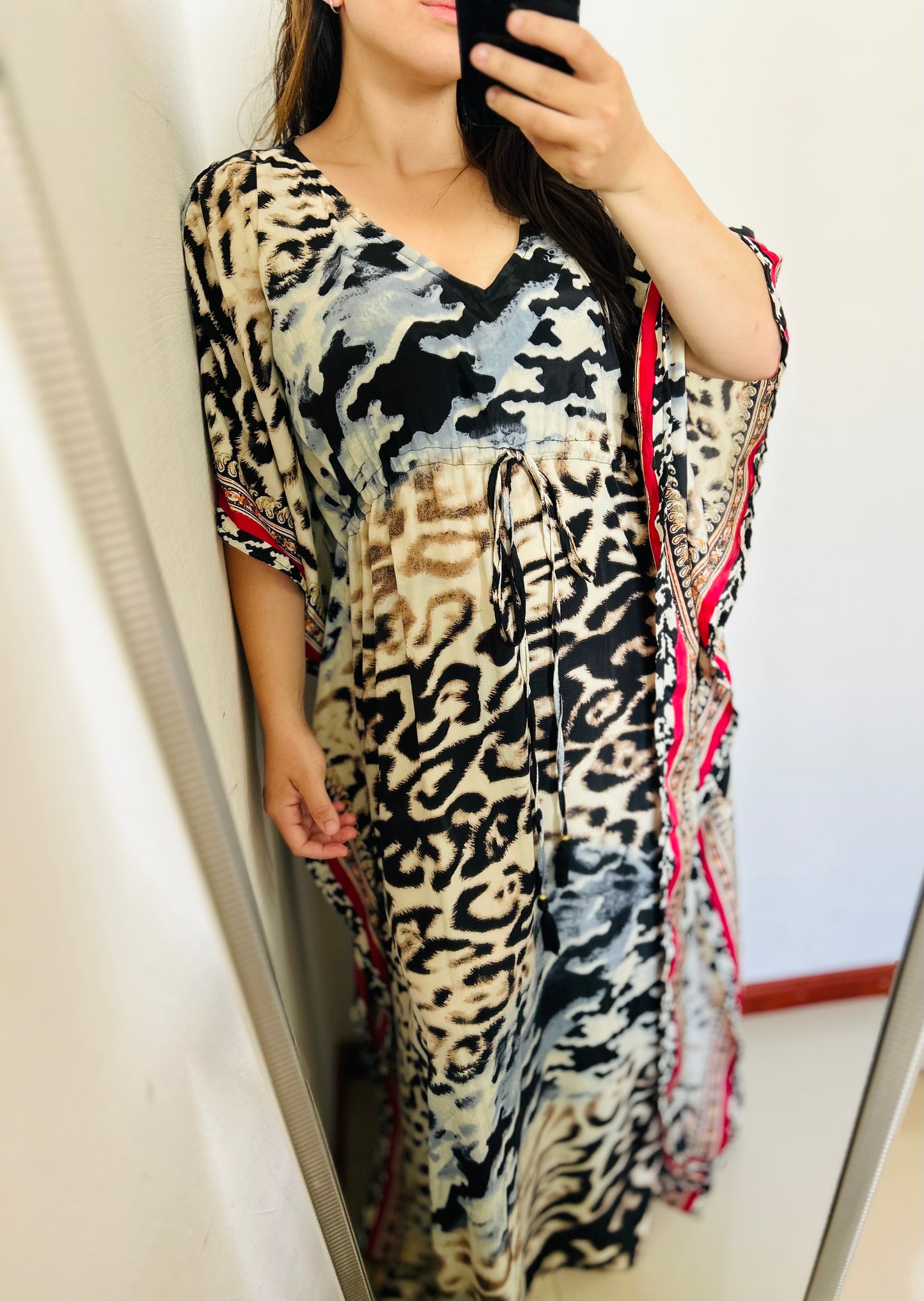 Túnica estampada larga