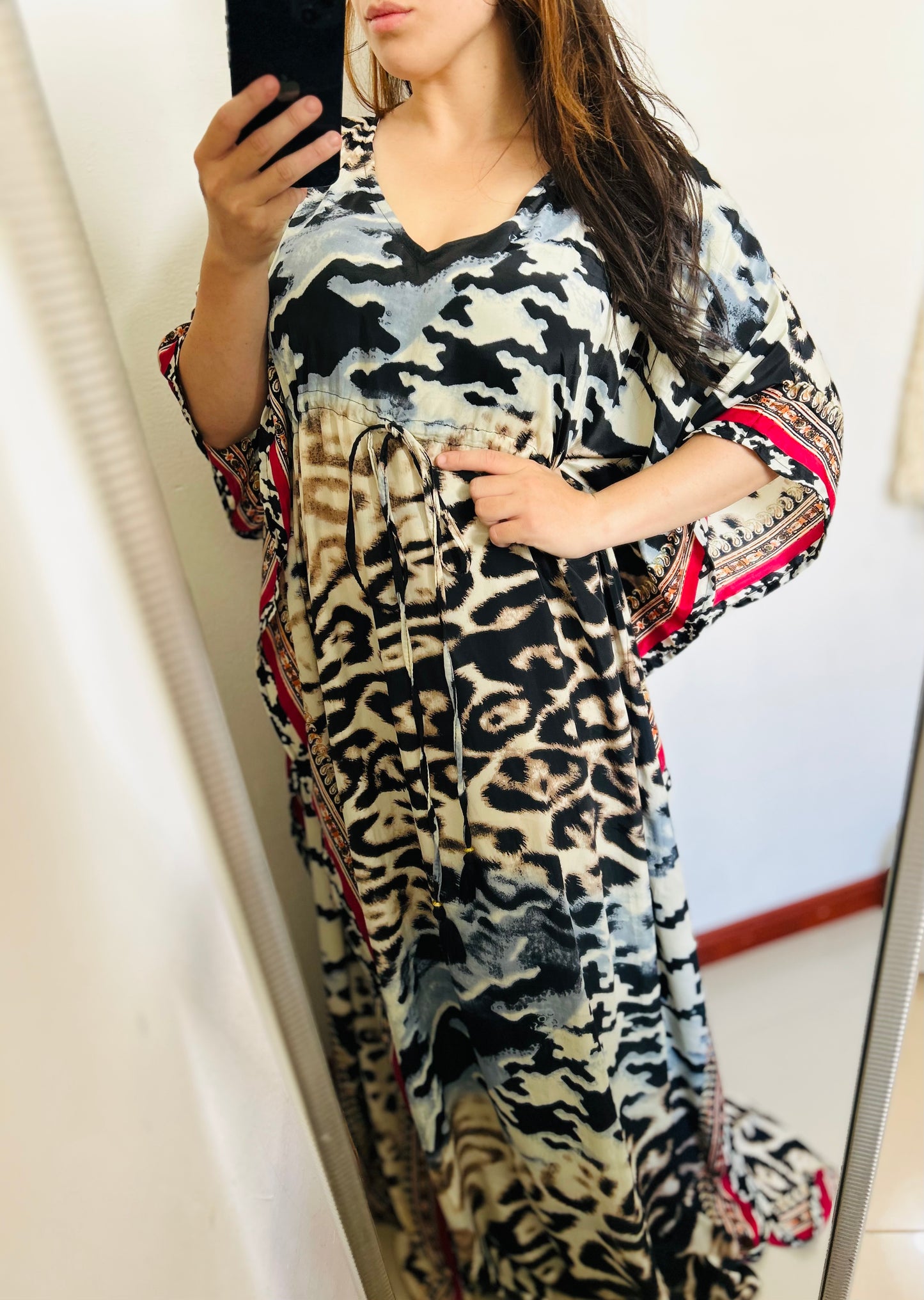 Túnica estampada larga