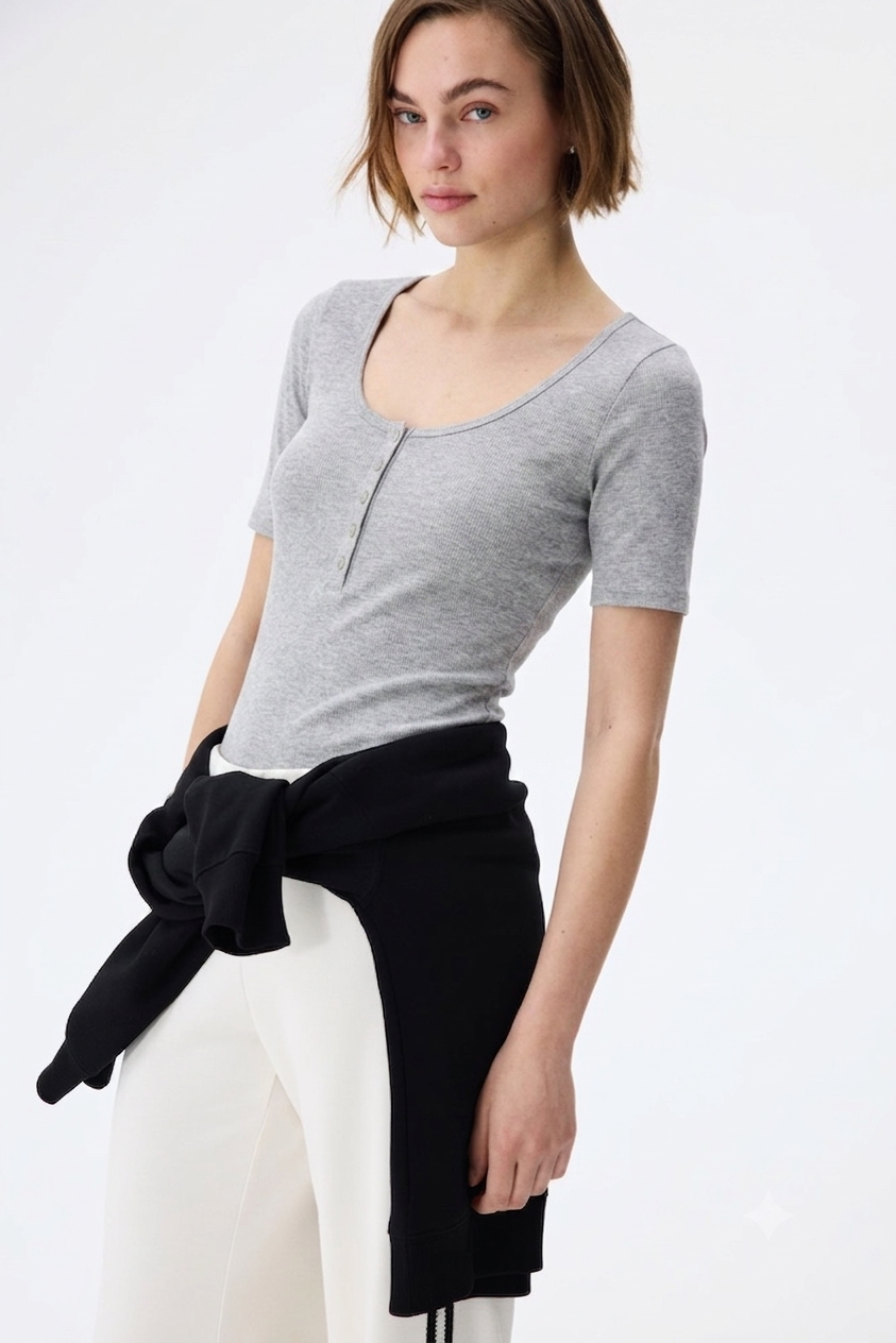 Blusa en canalé H&M TL
