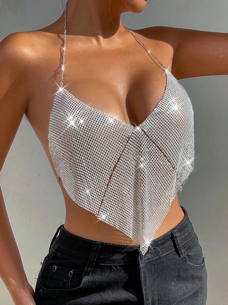 Top piedras strass Shein nuevo TS/M