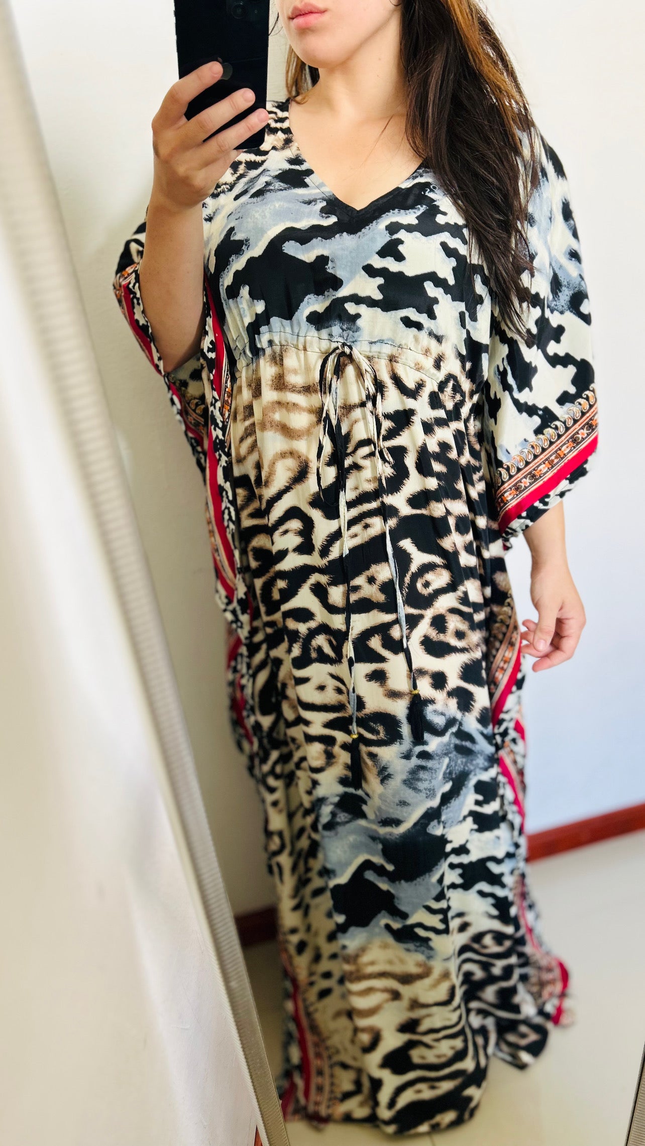 Túnica estampada larga