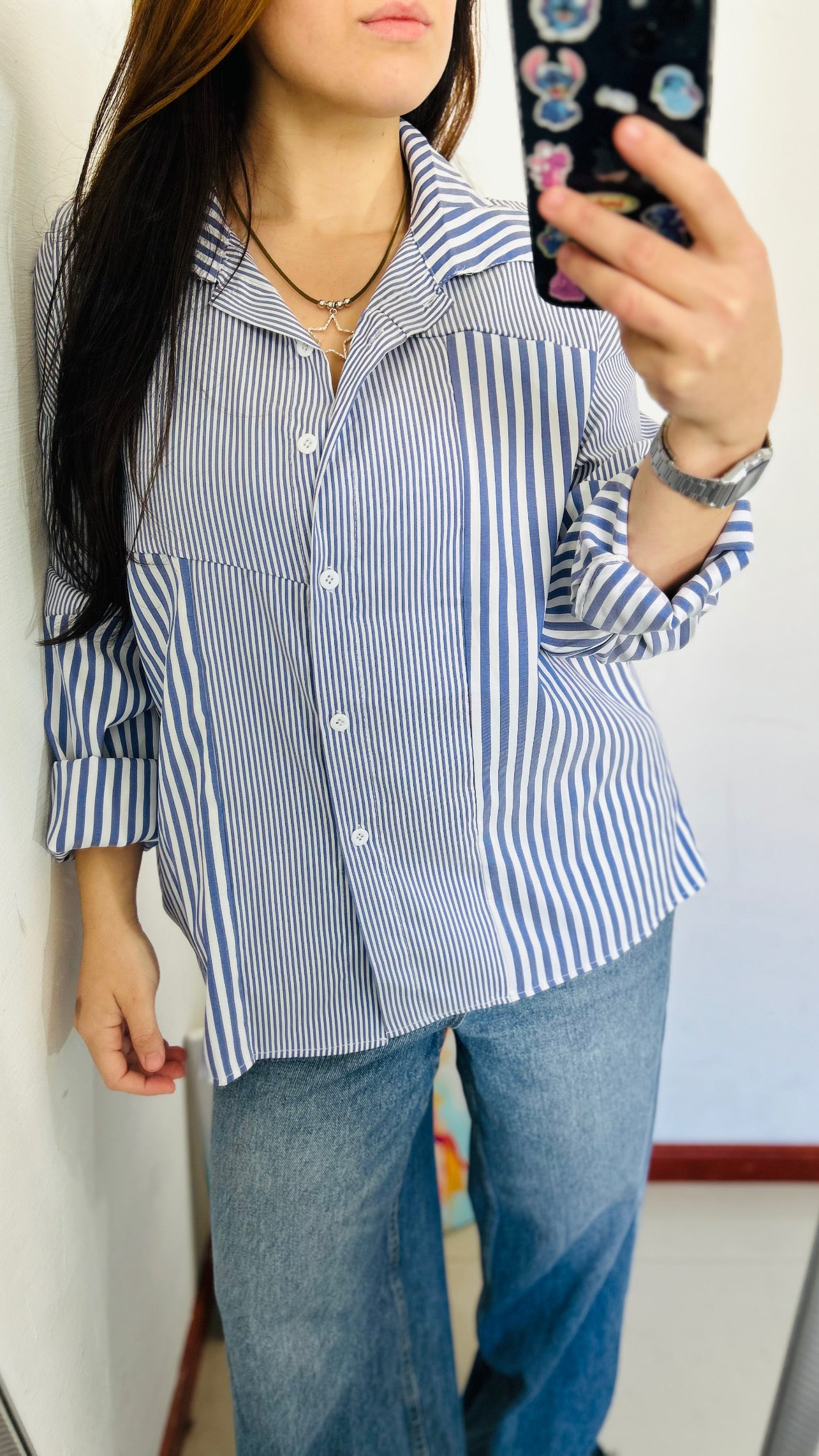 Camisa a rayas oversize TL/XL