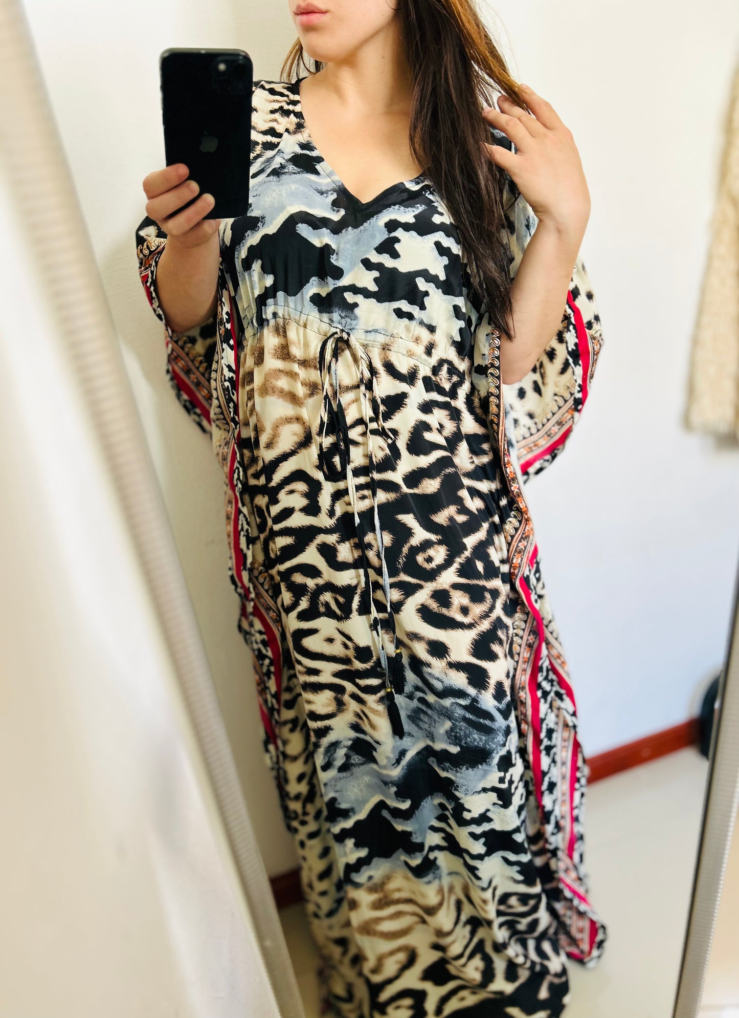 Túnica estampada larga