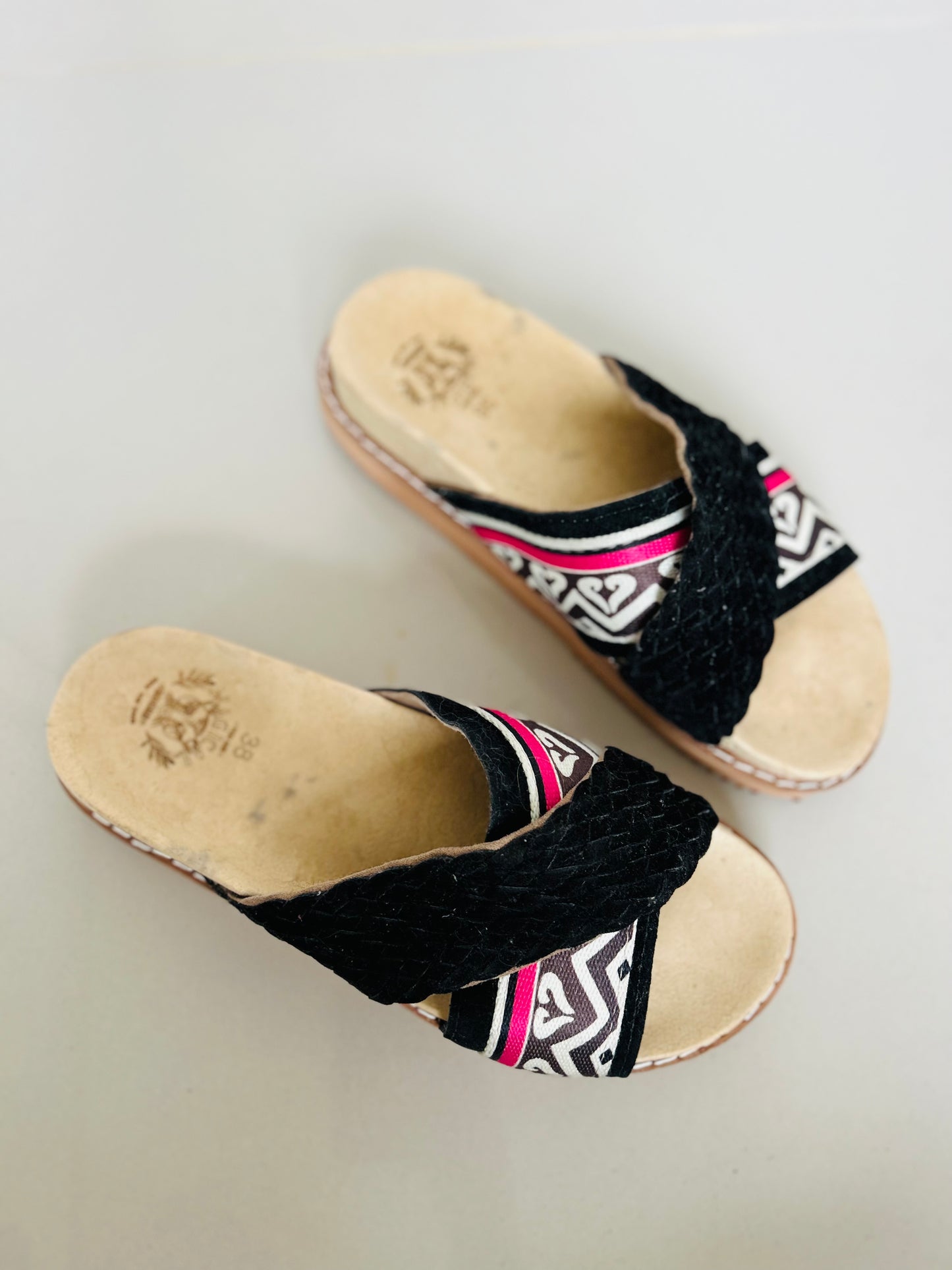 Sandalias ROCAS cuero T38 (24,5)