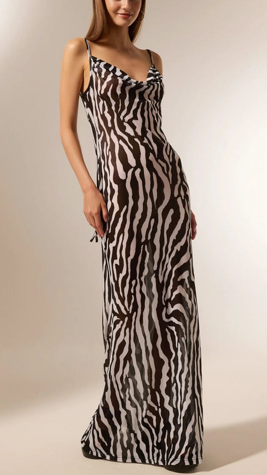 Vestido transparencias con etiqueta TS