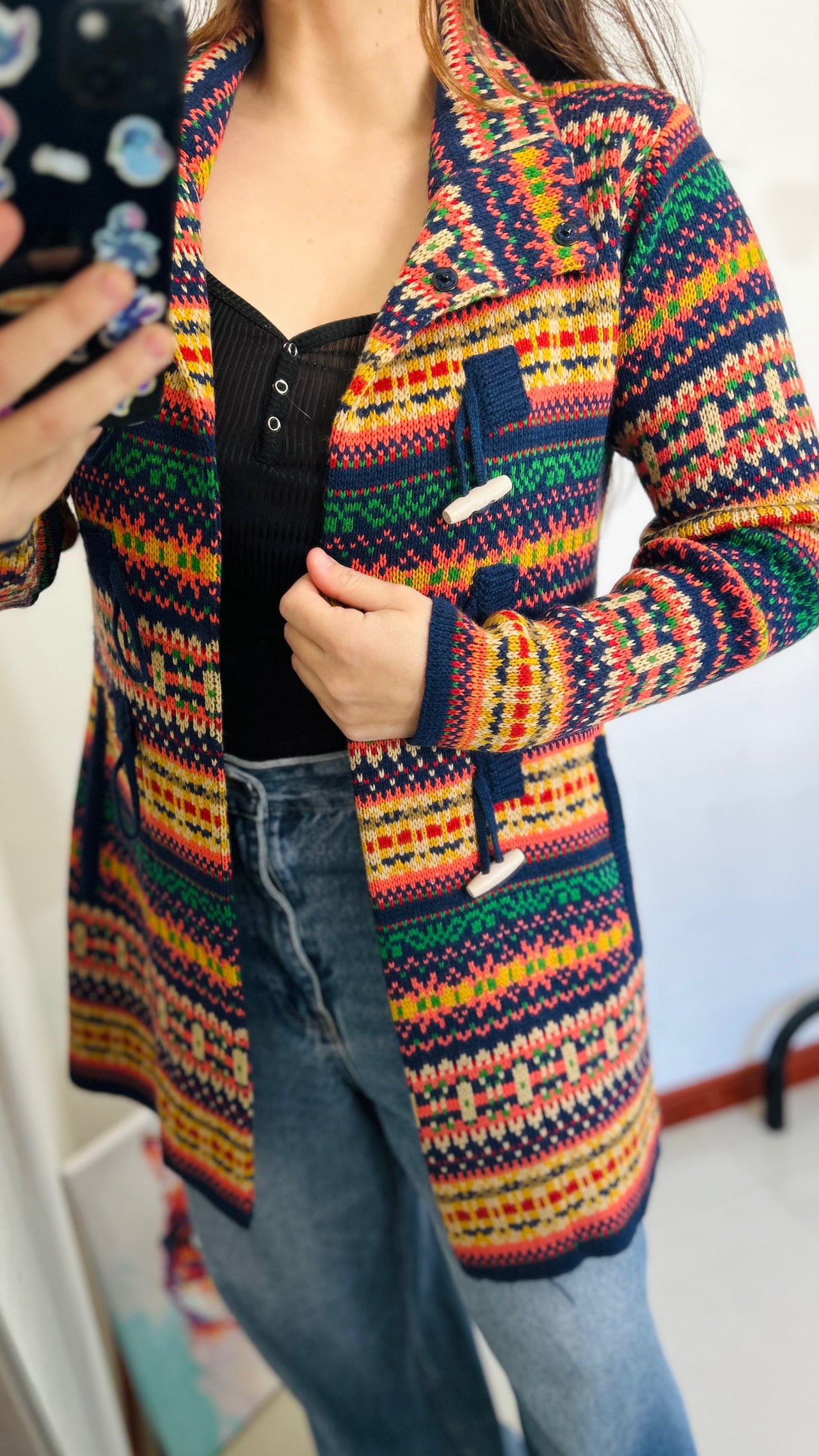 Saco tejido largo vintage TM
