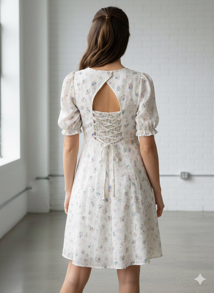 Vestido midi estampado con etiqueta NEW TS/SM