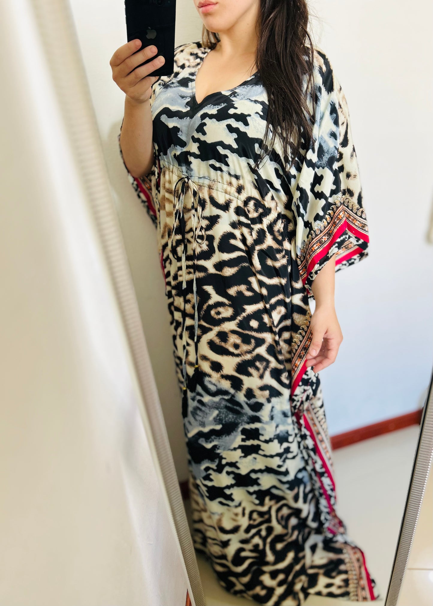 Túnica estampada larga