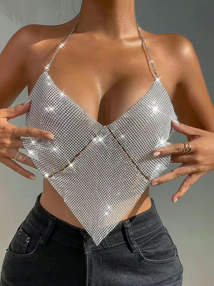 Top piedras strass Shein nuevo TS/M
