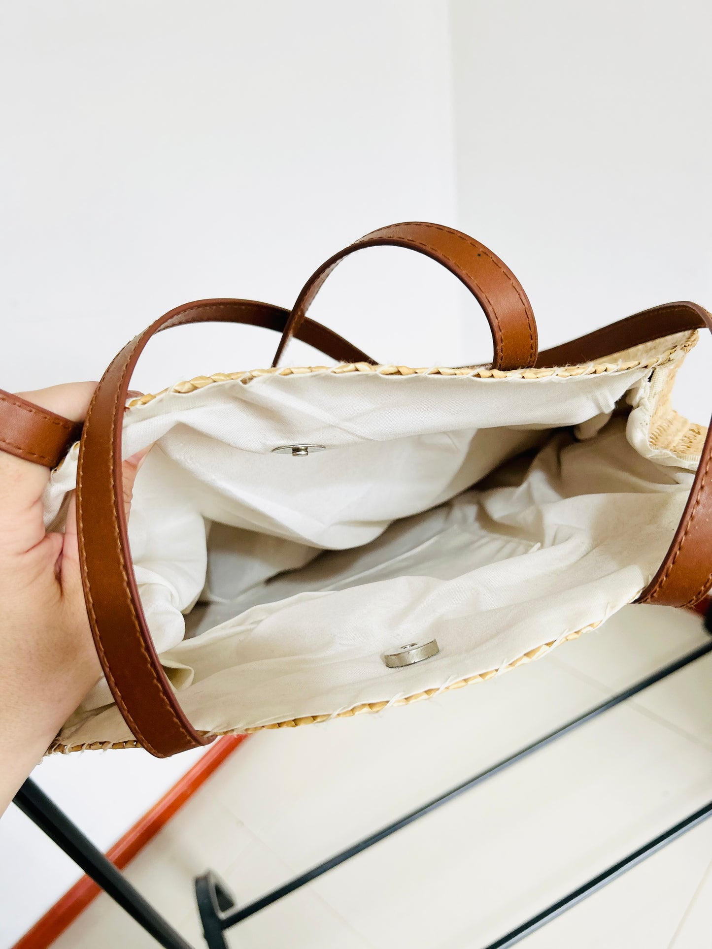 Cartera en rafia / nueva
