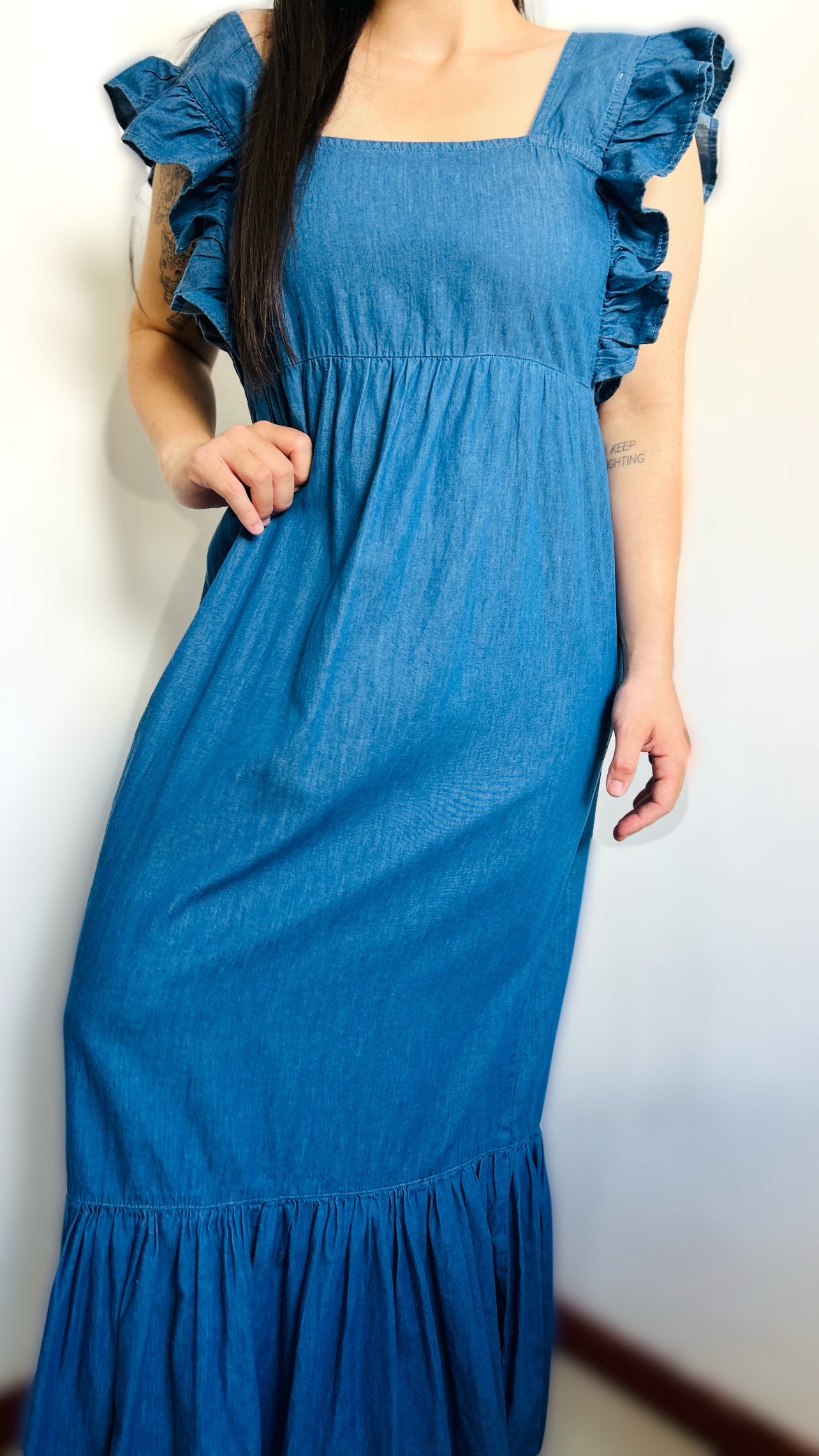 Vestido largo jean PRIMARK TS/M