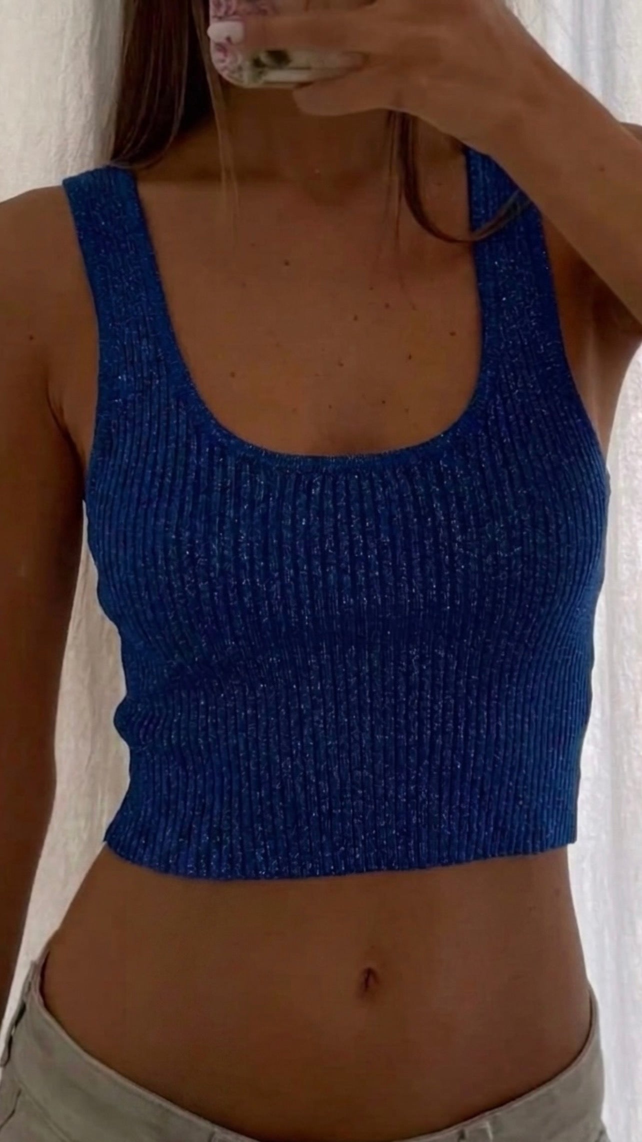 Top brillos con etiqueta TS