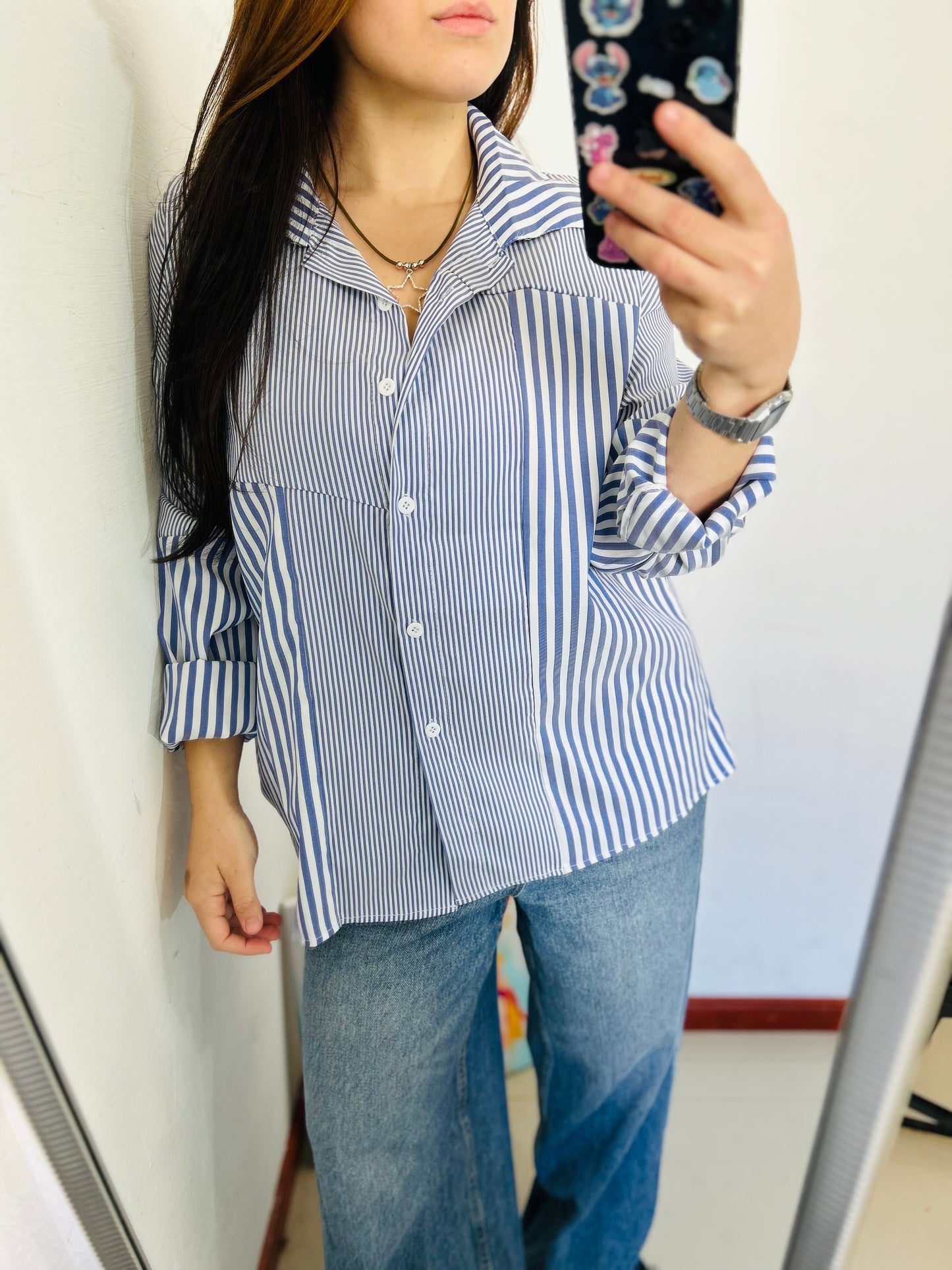 Camisa a rayas oversize TL/XL