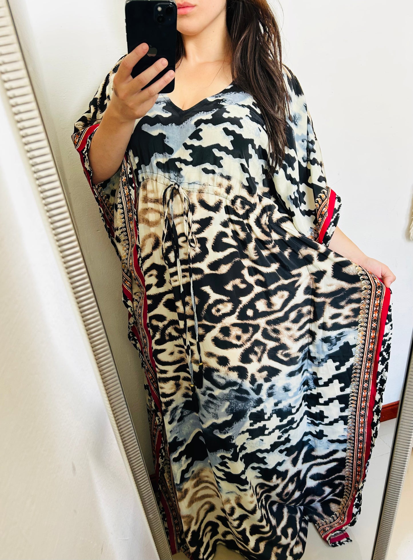 Túnica estampada larga
