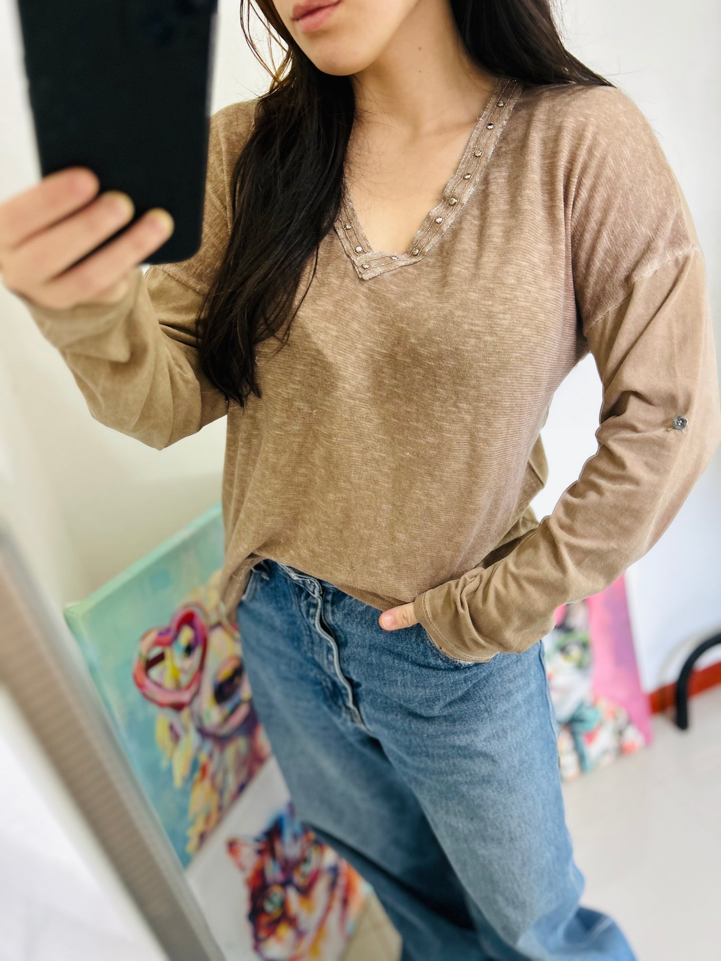 Blusa manga larga NEW COLLECTION ITALY TL