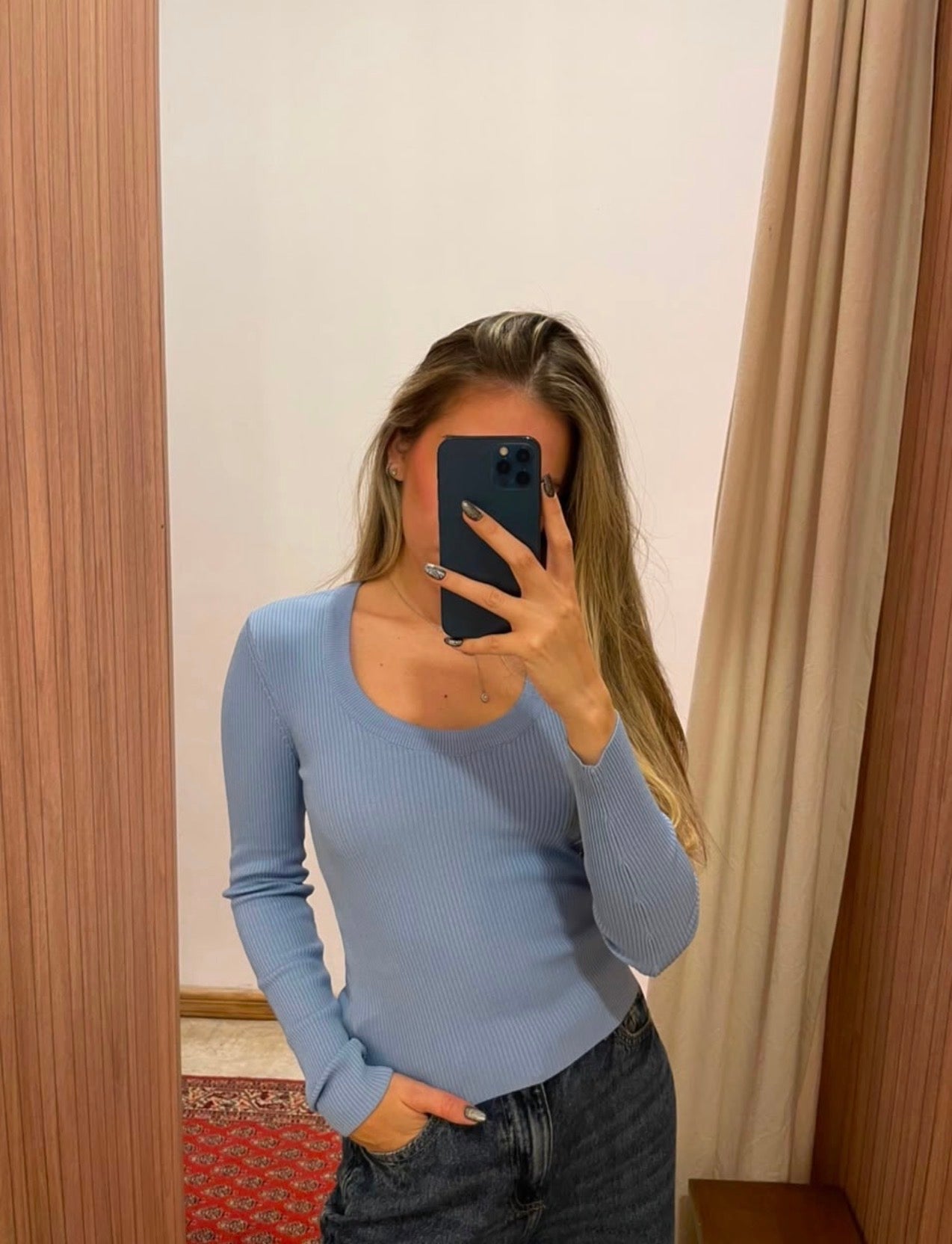 Blusa Zara rib TS/M