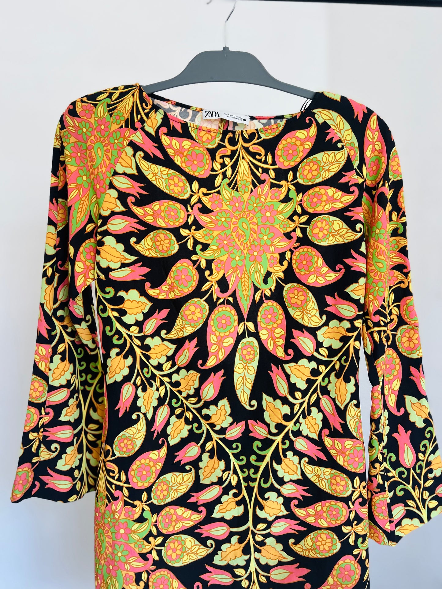 Vestido Zara estampado TS