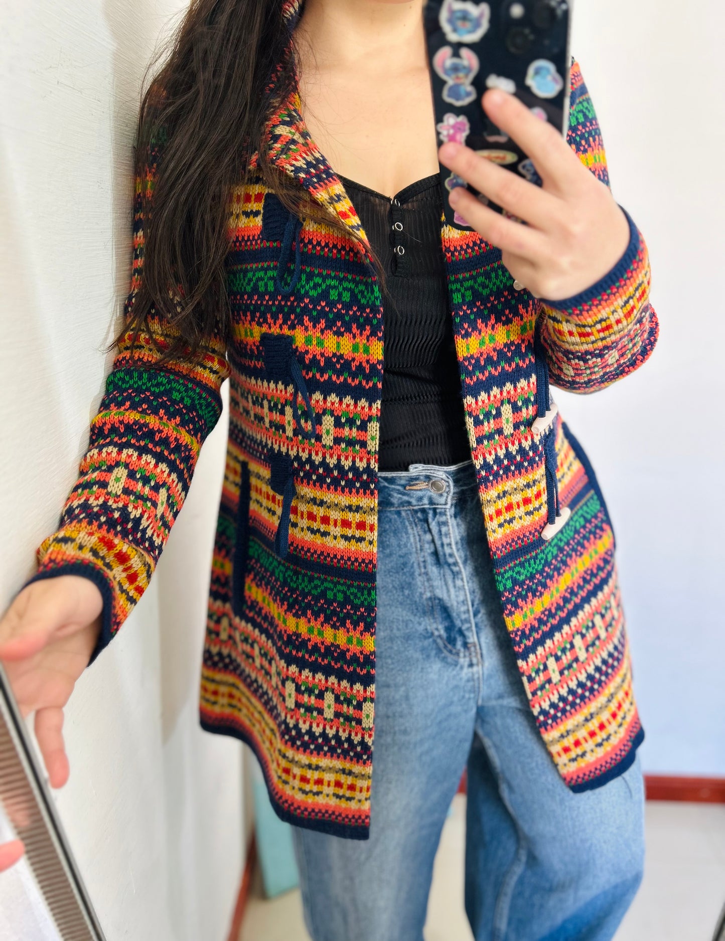 Saco tejido largo vintage TM